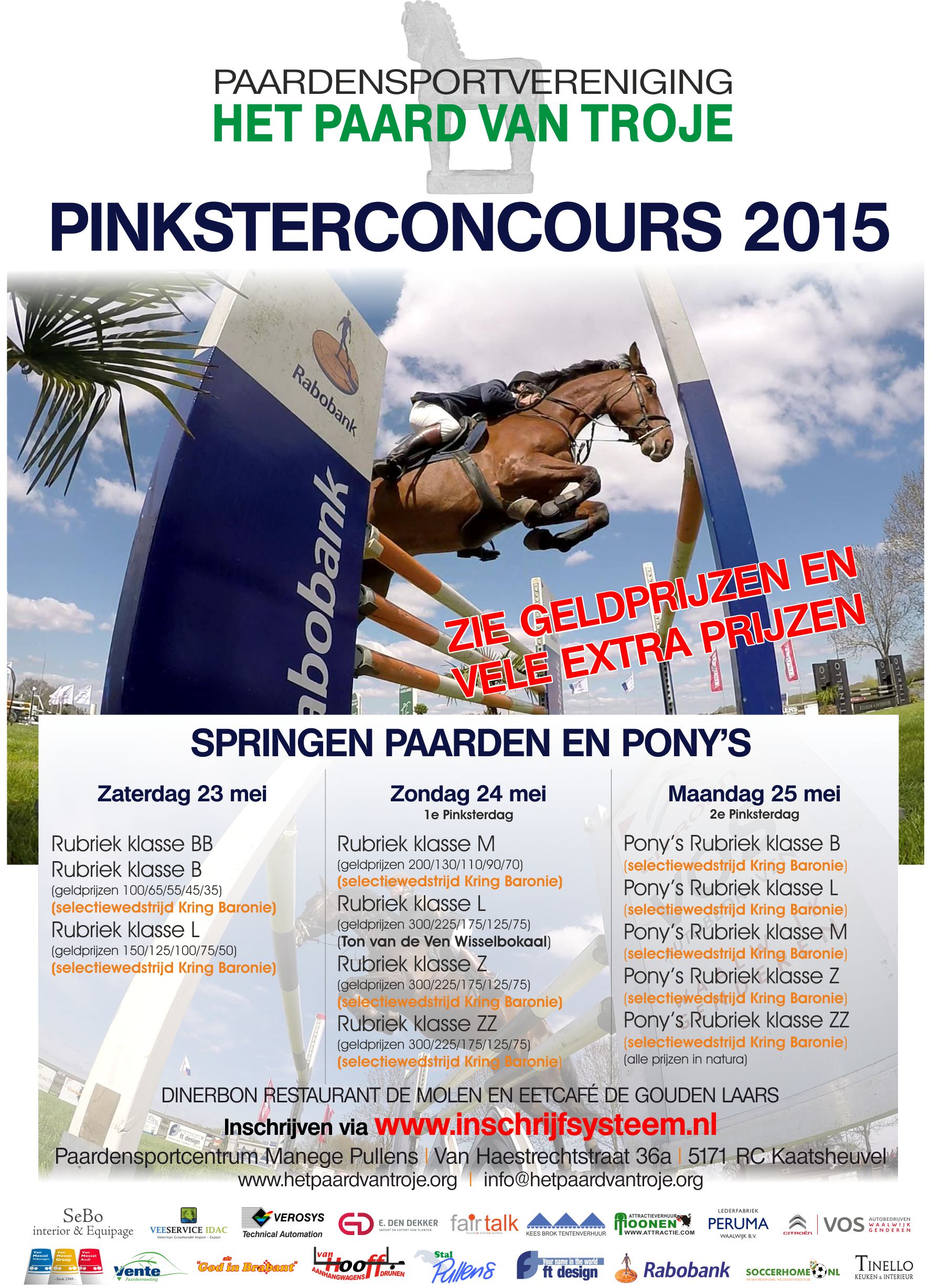 Pinksterconcours 2015 manege Pullen, Paard van Troje